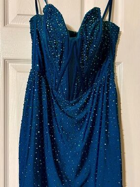 royal blue long dress for women Ashley Lauren 11452 - Long Sequins Sheath Dress